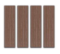 HPFloor Acoustic Panels, Wood, 240 x 60 cm, Walnut, Set of 4, Wall Cladding Wood MDF Slat Wall, Oak, Wall Panels, Wooden Wall on Black Felt for Sound Insulation, Wooden Panels Wall 21 mm