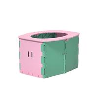 HPFVHRDCE Portable Folding Kids Travel Toilet - Compact PP Car Urinal for Toddlers, Boys & Girls - Outdoor Camping Toilet for Children, Reusable Infant Potty in Pink Blue Green Yellow
