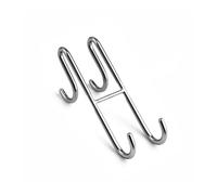 HPGHZNYNMK 1/2 Pcs Shower Hook 304 Stainless Steel Glass Door Towel Rack Hooks Kitchen Bathroom Frameless Drilling-Free Hanger Clothes Hanger Hook(A)