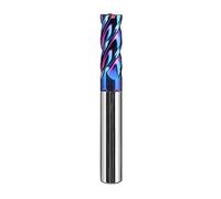 HPGHZNYNMK BB CNC Carbide Flat End Mill Tungsten Cutter 2 4 Flute Metal Steel Machining Tool Key Face Square Router Bit 6 8 12 Shank HRC55 Tapered Reamer(4F-BL2060,6x6x38x150)