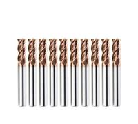 HPGHZNYNMK Carbide End Mills 4 Flutes Machine Cutter Tools For Metal 3 5 6 8 12 Shank Tungsten Steel Flat Milling Tapered Reamer(10pcs HRC55 4F,D7xD8x60L)