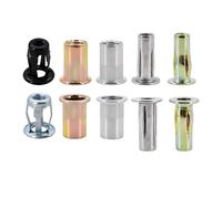 HPGHZNYNMK M3 M4 M5 M6 M8 M10 M12 Petal Shape Metal Carbon/Stainless Steel Jack Nut Rivet Nut Rivnut Flat Expansion Clamp Fix Insert Nuts Bolts and Nuts(Stainless Steel Slot,M12 (5Pcs))