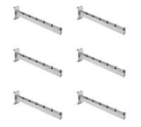 HPGJLEE Gridwall Waterfall Hooks, Display Hooks for Grid Wall Panels, Grid Wall Accessory for Storage Display Clothes in Retail Shop Garage (Chrome, 6-Packs)