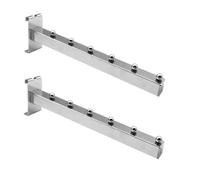 HPGJLEE Gridwall Waterfall Hooks, Display Hooks for Grid Wall Panels, Grid Wall Accessory for Storage Display Clothes in Retail Shop Garage (Chrome, 2-Packs)