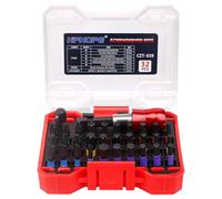 HPHOPE 32 Pieces Professional Magnetic Screwdriver Bit Accessory Set | 1/4 inch hex shank, S2 steel with rust protection varnish, magnetic, quick change. Accessories drill and screwdriver