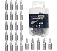 HPHOPE PH1 Bit x 25mm Length Screwdriver Bits, 1/4 Inch Standard Hex Fitting, 25 Bits per Box
