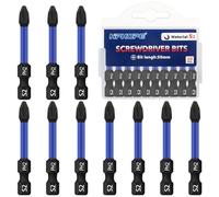 HPHOPE PH2 Screwdriver Bit Set 10Pcs, Phillips Bits PH2, 1/4" Hexagon Bit, Length: 50mm