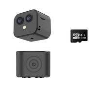 HPHPH Action Camera, 4K Mini Camera Wireless Micro Dual Surveillance Cam IP Hotspot Night Vision Smart Home Sports Monitor Built-in Battery,Outdoor, Sports, Video(Camera add 64G)