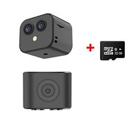 HPHPH Action Camera, 4K Mini Camera Wireless Micro Dual Surveillance Cam IP Hotspot Night Vision Smart Home Sports Monitor Built-in Battery,Outdoor, Sports, Video(Camera add 32G)