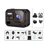 HPHPH Action Camera, Action Camera 4K 60FPS Remote Control 30m Waterproof 170° Wide Angle Action Camera Dash Cam Go Sport Camera Pro,Outdoor, Sports, Video(With 64G Card,Action Camera D)