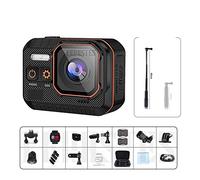 HPHPH Action Camera, Action Camera 4K 60FPS Remote Control 30m Waterproof 170° Wide Angle Action Camera Dash Cam Go Sport Camera Pro,Outdoor, Sports, Video(With 32G Card,Action Camera B)