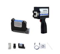 HPHPH Handheld Inkjet Printer, 12.75mm Smart Touch Screen Handheld Inkjet Printer Batch Number QR Code Logo Small Printer Portable,for Date Barcode Batch Number Logo QR Code(Printer- 1 ink)