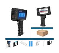 HPHPH Handheld Inkjet Printer, Handheld Printer Portable Inkjet For Metal Barcode Logo Bulk QR Code Plastic, Smart Thermal Printer,for Date Barcode Batch Number Logo QR Code(With 2 black inks)