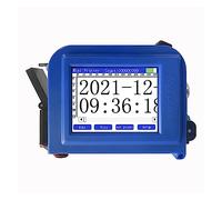 HPHPH Handheld Inkjet Printer, Portable Handheld Inkjet Printer, Smart Touch Screen Waterproof Quick Dry Printer, Encoding QR Code Logo Mini,for Date Barcode Batch Number Logo QR Code(Blu)