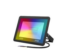 HPHPH LED Floodlight Outdoor, Tuya Smart LED Floodlight 30W 50W 100W Color Changing LED Flood Light IP66 RGB Warm Cool White Vioce Control For Alexa,Super Bright Spot Lights(30W)
