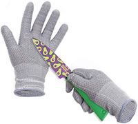 HPHST Cut-Resistant Gloves for Kids Children Work Gloves in Honeycomb Design A5 Cut Resistant Gloves Gardening Gloves for 3-8 Year Old Children 1 Pair Grey (XS, Grey)