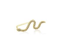 HPIP 1 Pc 925 Sterling Silver Gold Baby Snake Earring Climber Women Stud Earring Single Women Piercing Fine Jewelry Clips