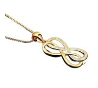 HPIP Cute Female Small Infinity Pendant Necklace Yellow Gold Silver Color Chain Necklaces Vintage White Blue Opal Necklaces For Women