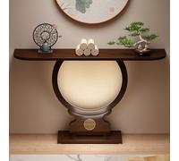 HPIRFYE Modern entryway Statue display table Shelf,Curved Wood Buddha Altar Cabinet,Personal Prayer Shrine Tables for Incense and Pray, for Home Decor Offering Rack