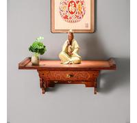 HPIRFYE Wall Mounted Hanging Altar Table Stand,Small meditation table With pull-out board,for Home Decor Offering Rack