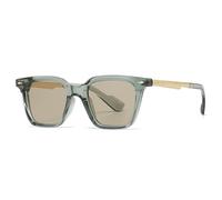 HPIRME and Men's Glasses Retro Double-sorghum Frame Glasses(army green)