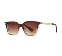 HPIRME and Men's Glasses Retro Double-sorghum Frame Glasses(Coffee)
