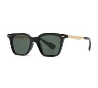 HPIRME and Men's Glasses Retro Double-sorghum Frame Glasses(dark green)