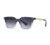 HPIRME and Men's Glasses Retro Double-sorghum Frame Glasses(Navy Blue)