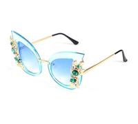 HPIRME Cat Eye Fashion Sunglasses for Women Drill Heavy Process Formal Occasion Ladies Uv400
