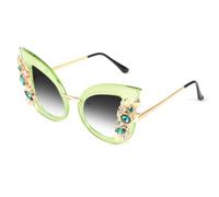 HPIRME Cat Eye Fashion Sunglasses for Women Drill Heavy Process Formal Occasion Ladies Uv400(C10)