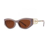 HPIRME Cat-eye Sunglasses Retro Decorative(Brown)
