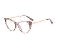 HPIRME Cat Eye Sunglasses Women Fashion Two Color Splicing Large Size Frame