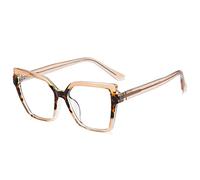 HPIRME Cat Eye Women Glasses Frame Clear Anti Blue Light Lens Men Optical Leopard Frame,1,One size