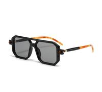 HPIRME Double Bridges Sunglasses Women Fashion Gradient Shades Uv400 Retro Polygon Men