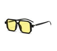 HPIRME Double Bridges Sunglasses Women Fashion Gradient Shades Uv400 Retro Polygon Men