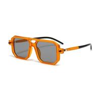 HPIRME Double Bridges Sunglasses Women Fashion Gradient Shades Uv400 Retro Polygon Men