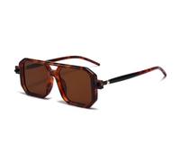 HPIRME Double Bridges Sunglasses Women Fashion Gradient Shades Uv400 Retro Polygon Men
