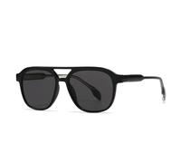 HPIRME Double Bridges Women Luxury Sunglasses Retro Men Gradient Shades Uv400(Black grey)