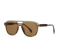 HPIRME Double Bridges Women Luxury Sunglasses Retro Men Gradient Shades Uv400(Tea tea)