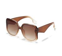 HPIRME Double Frame Sunglasses Oversized Frame Gradient Lenses Uv400(tea)