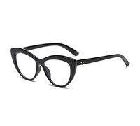 HPIRME Eyeglasses Frames for Women Cat Eye Glasses Frame Red White Clear Spectacles Blue Light Blocking Glasses,one size