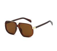 HPIRME Fashion Double Bridges Glasses Women Retro Gradient Shades Uv400 Men Outdoor(Brown tea)