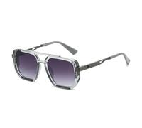 HPIRME Fashion Double Bridges Women Sunglasses Shades Uv400 Retro Rivets Men Punk Gradient
