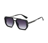 HPIRME Fashion Double Bridges Women Sunglasses Shades Uv400 Retro Rivets Men Punk Gradient
