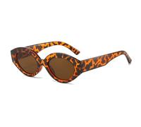 HPIRME Fashion Glasses for Women Retro Small Frame Shades Outdoors Uv400(Leopard Brown)