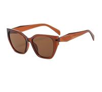 HPIRME Fashion Glasses Men Women Gradient Uv400 Style Punk(Brown-Brown)