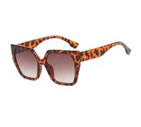 HPIRME Fashion Glasses Uv400 Retro Shades for Women Men Decoration(Leopard-Brown)