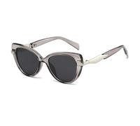 HPIRME Fashion Glasses Women Vintage Gradient Men Punk Oversized Luxury(Gray-Black)
