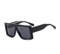 HPIRME Fashion Oversize Glasses Women Vintage Big Frame Shades Men Uv400(black)