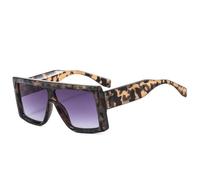 HPIRME Fashion Oversize Glasses Women Vintage Big Frame Shades Men Uv400(black leopard)
